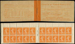 CARNETS (N°Cérès Jusqu'en1964) - 16   Semeuse Camée,  5c. Orange, N°158A, T IIA, Couverture Postale, 1921, TB - Other & Unclassified