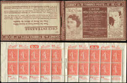 CARNETS (N°Cérès Jusqu'en1964) - 95   Semeuse Lignée, 50c. Rouge, N°199B, T IIB, S. 194, MERCIER HAMAMELIS, Haut De Feui - Other & Unclassified