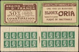 CARNETS (N°Cérès Jusqu'en1964) - 138  Pasteur, 10c. Vert, N°170, S. 49, ORIA-Dr FRANCK, TB - Otros & Sin Clasificación