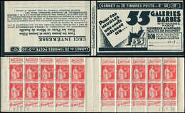 CARNETS (N°Cérès Jusqu'en1964) - 166  Paix, 50c. Rouge, N°283, T I, S. 279, GALERIES BARBES, N°82275, Daté 27/1/33, Supe - Otros & Sin Clasificación