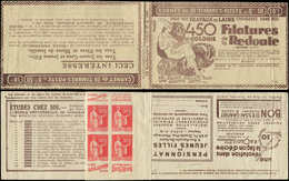 CARNETS (N°Cérès Jusqu'en1964) - 173b Paix, 50c. Rouge, N°283, T I, S. 285 Paris, BLOC De 4 NON DENTELE, Carnet Incomple - Otros & Sin Clasificación