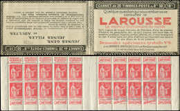 CARNETS (N°Cérès Jusqu'en1964) - 177  Paix, 50c. Rouge, N°283, T I, S. 276, LAROUSSE, TB - Otros & Sin Clasificación