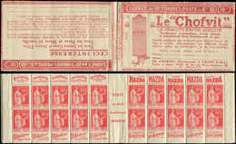 CARNETS (N°Cérès Jusqu'en1964) - 196  Paix, 50c. Rouge, N°283A, T IIA, S. 300-Paris, CHOFVIT, Qqs Adh. Sur Un Ex. Et Bor - Otros & Sin Clasificación