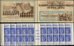 CARNETS (N°Cérès Jusqu'en1964) - 230  Paix, 65c. Bleu, N°365A, T II, S. 27, GUEULES CASSEES, TTB - Otros & Sin Clasificación