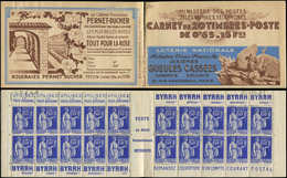 CARNETS (N°Cérès Jusqu'en1964) - 240  Paix, 65c. Bleu, N°365A, T II, S. 14, GUEULES CASSEES (bleu)/PERNET-DUCHER, N°1524 - Otros & Sin Clasificación