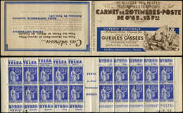 CARNETS (N°Cérès Jusqu'en1964) - 242  Paix, 65c. Bleu, N°365A, T II, S. 25, GUEULES CASSEES, N°70686 Daté 8/2/38, Superb - Otros & Sin Clasificación