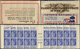 CARNETS (N°Cérès Jusqu'en1964) - 243  Paix, 90c. Bleu, N°368, T I, S. 43, LOTERIE NATIONALE, N°39526 Daté 21/12/38, Supe - Otros & Sin Clasificación