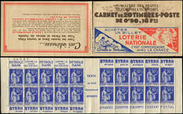 CARNETS (N°Cérès Jusqu'en1964) - 244  Paix, 90c. Bleu, N°368, T I, S. 58-B, LOTERIE NATIONALE (couv. 2 Galeries Barbès), - Otros & Sin Clasificación