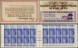 CARNETS (N°Cérès Jusqu'en1964) - 244  Paix, 90c. Bleu, N°368, T I, S. 44, LOTERIE NATIONALE, TTB - Otros & Sin Clasificación