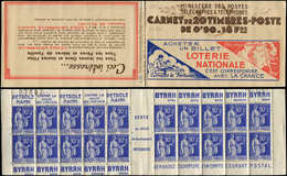 CARNETS (N°Cérès Jusqu'en1964) - 245  Paix, 90c. Bleu, N°368, T I, S. 58-B, LOTERIE NATIONALE, N°07882, Date Tronquée, S - Otros & Sin Clasificación