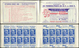 CARNETS (N°Cérès Jusqu'en1964) - 273  Gandon, 15f. Bleu, N°886, T I, S. 13, PERNET-DUCHER 208 GP, Rare Et Superbe - Otros & Sin Clasificación