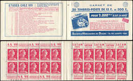 CARNETS (N°Cérès Jusqu'en1964) - 282  Muller, 15f. Rose, N°1011, S. 5-57, HORLOGERIE DU DOUBS, N°24093 Et Date 3/5/57 Tr - Otros & Sin Clasificación