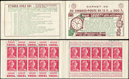 CARNETS (N°Cérès Jusqu'en1964) - 292  Muller, 15f. Rose, N°1011, S. 14-56, HORLOGERIE DU DOUBS, N°24440 Et Date 28/11/56 - Otros & Sin Clasificación