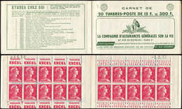 CARNETS (N°Cérès Jusqu'en1964) - 293  Muller, 15f. Rose, N°1011, S. 3-57, ASSURANCES VIE, N°84678, Daté 1/2/57, TTB - Otros & Sin Clasificación