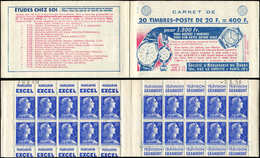 CARNETS (N°Cérès Jusqu'en1964) - 329  Muller, 20f. Bleu, N°1011B, T I, S. 4-58, HORLORGERIE DU DOUBS, N°79910, Daté 7/3/ - Other & Unclassified