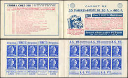 CARNETS (N°Cérès Jusqu'en1964) - 331  Muller, 20f. Bleu, N°1011B, T I, S. 10-58, HORLOGERIE DU DOUBS-AJAX, TTB - Otros & Sin Clasificación