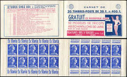 CARNETS (N°Cérès Jusqu'en1964) - 347  Muller, 20f. Bleu, N°1011B, T I, S. 10-57, 3 SUISSES, TTB - Other & Unclassified
