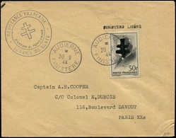 Let TIMBRES DE LIBERATION - AUDIERNE 23 : 50f. Noir, Obl. Audierne 20/9/44 Sur Env., TB. C - Liberación