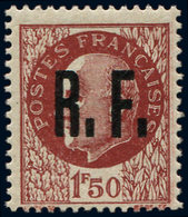 ** TIMBRES DE LIBERATION - CALAIS 1 : 1f50 Brun-rouge, TB, Signé Mayer - Liberation