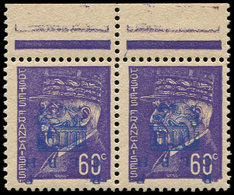 ** TIMBRES DE LIBERATION - DECAZEVILLE 2 : 60c. Violet, PAIRE Surch. T I + T II RENVERSEES, Bdf, TB - Liberación