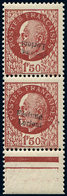 ** TIMBRES DE LIBERATION - LORIENT 10 : 1f50 Brun-rouge, Surch. RENVERSEE Tenant à Normal, Ce Dernier Avec Inf. Adh., Bd - Liberación