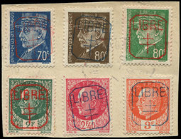 TIMBRES DE LIBERATION - MORNANT 4/6 Et 10/12 Oblitérés Sur Fragment, TB - Liberación