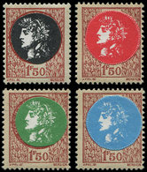 ** TIMBRES DE LIBERATION - LA MURE 1 : 1f50 Brun-rouge, 4 Ex. Médaillon Noir, Bleu, Vert Et Rouge, TB, Signés Mayer - Liberación