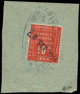 Spécialités Diverses - GUERRE VALENCIENNES 1 : 10c. Vermillon Obl. 1er Jour 8/9/14 S. Fragt, TB. C - War Stamps