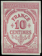 (*) Spécialités Diverses - TIMBRES FISCAUX Quittances : 10c., Essai En Rouge, Fond De Sureté, TB - Andere & Zonder Classificatie