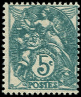 ** VARIETES - 111d  Blanc,  5c. Vert, DOUBLE IMPRESSION, TB. C, Cote Et N° Maury - Nuevos