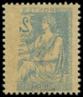 ** VARIETES - 127a  Mouchon Retouché, 25c. Bleu, RECTO-VERSO Partiel, TB - Unused Stamps