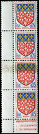 ** VARIETES - 1352   Amiens, 0,05, IMPRESSION Sur RACCORD Dans Une BANDE De 4 Cdf, TB - Unused Stamps