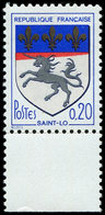 ** VARIETES - 1510f  Saint-Lô, Couleur Rouge Quasiment ABSENTE, On Joint 1510l Licorne Noire Et Argent, TB - Unused Stamps