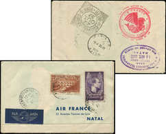Let LETTRES DU XXe SIECLE - N°262 Et 338 Obl. 19/10/37 S. Env. Tour Du Monde Air France, TB - Covers & Documents