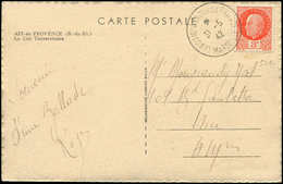 Let LETTRES DU XXe SIECLE - N°521 Obl. Càd LES COMPAGNONS DE FRANCE/MARSEILLE 31/5/42 Sur CP, TB - Covers & Documents