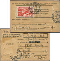 Let LETTRES DU XXe SIECLE - PA 27 Obl. LONGUYON 15/3/52 Sur Carte D'Abonnement à La Poste Restante, TB - Covers & Documents