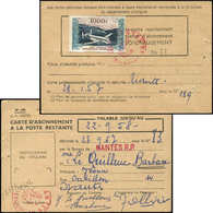 Let LETTRES DU XXe SIECLE - PA 33 Obl. Càd Rouge NANTES RP 23/9/57 S. Carte D'Abonnement à La Poste Restante, RR Et TB - Covers & Documents