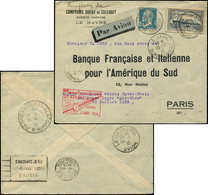 Let Air Bleu - N°181 Et 299 Obl. Càd LE HAVRE 10/7/35 Sur Env., Cachet  LE HAVRE-PARIS, TB - First Flight Covers