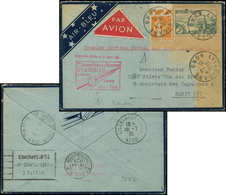 Let Air Bleu - N°286 Et 301 Obl. Càd LILLE 10/7/35 S. Env., Cachet  LILLE-PARIS, TB - First Flight Covers