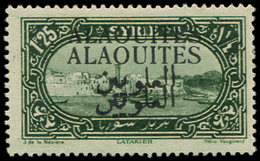 ** ALAOUITES 27 : 1p.25 Vert, DOUBLE SURCHARGE, TB - Other & Unclassified