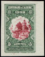 (*) ALGERIE 99 : 5f. + 5f., ESSAI De COULEUR En Vert Foncé Et Carmin-brun, NON DENTELE, TB - Other & Unclassified