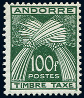 ** ANDORRE Taxe 41 : 100f. Vert, TB - Unused Stamps