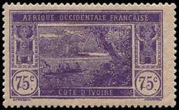 * COTE D'IVOIRE 59a : 75c. Violet S. Rose, SANS SURCHARGE, TB - Other & Unclassified