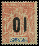 * DAHOMEY 39a : 10 S. 40c. Rouge Orange, Surch. RENVERSEE, TB. Br - Other & Unclassified