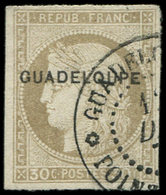 GUADELOUPE 12 : 30c. Brun, Oblitéré, TB - Other & Unclassified