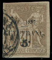 GUYANE 7 : 5c. Sur 30c. Brun De 1877, Obl., TB - Otros & Sin Clasificación