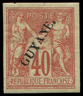 * GUYANE 13 : 40c. Rouge-orange, Forte Ch., TB. C - Other & Unclassified