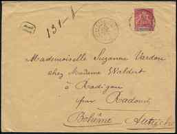 Let MARTINIQUE 41 : 50c. Rose Obl. Càd Fort De France S. Env. Rec., Arr. RADONITZ Bohême 1911, TB - Other & Unclassified