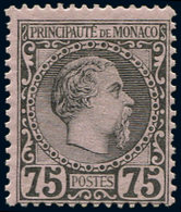 * MONACO 8 : 75c. Noir Sur Rose, Charles III, Frais Et TB - Usados