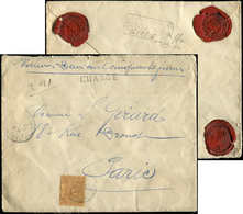Let MONACO 18 : 50c. Brun Sur Orange Obl. Càd MONTE CARLO S. Env. CHARGE Pour Paris, 1905, TB - Used Stamps